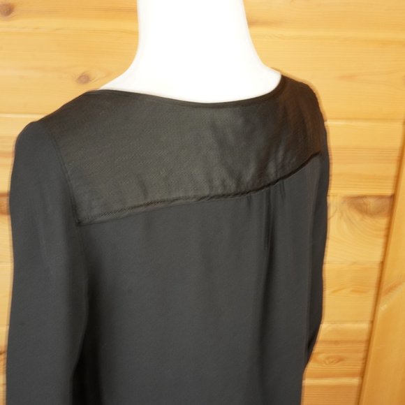 Diane von Furstenberg Black Silk Top Size 10 - Picture 6 of 8